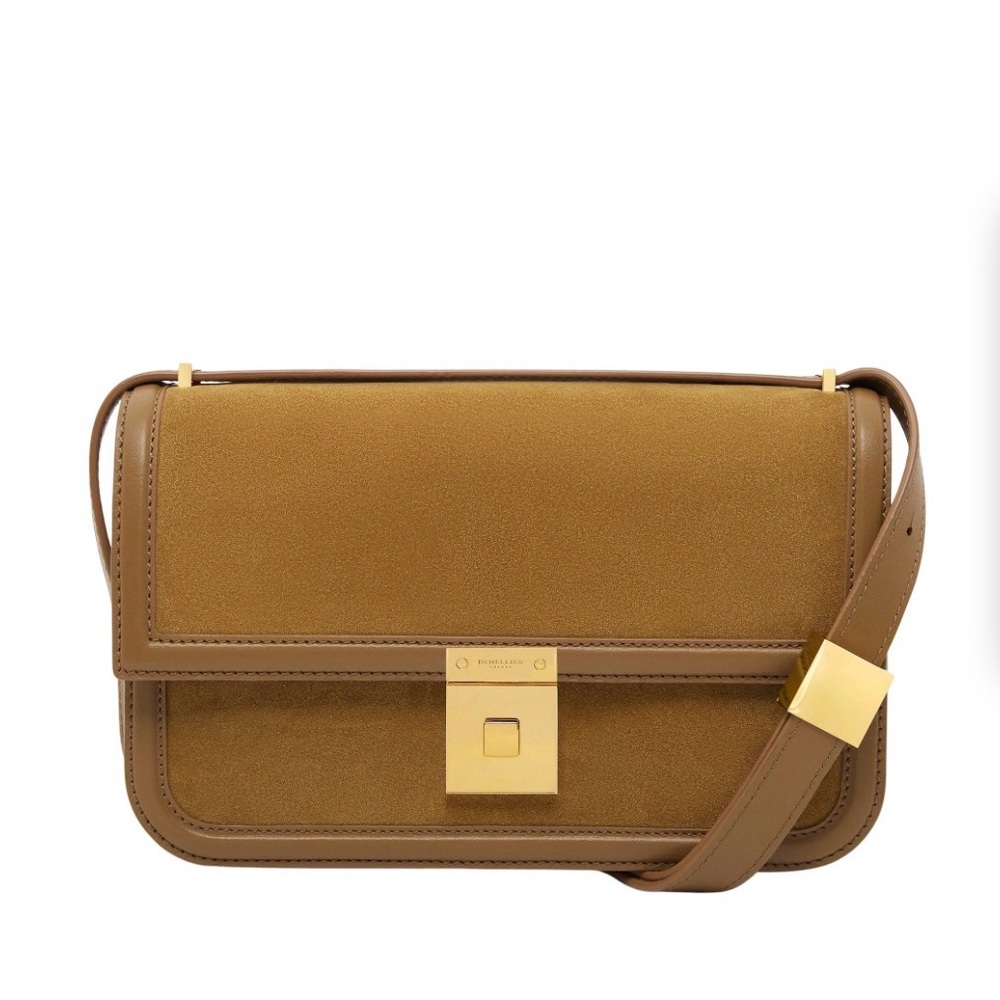 Demellier Paris Suede Crossbody Bag - Carmel